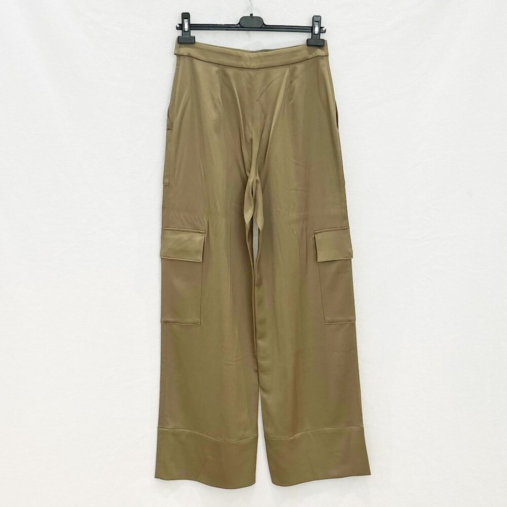 Club Monaco Laurel Oak Satin Belted Cargo Pant Size 2 - Picture 7 of 15